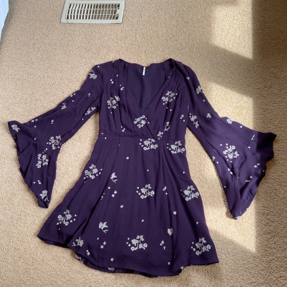 Purple and white Free People Dress - Picture 1 of 4